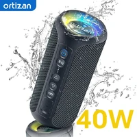 Ortizan 40W Portable Speakers Bluetooth 5.3 Bass Subwoofer Wireless IPX7 Waterproof TWS Outdoor Travel Speakers Suporrt TF/AUX 1