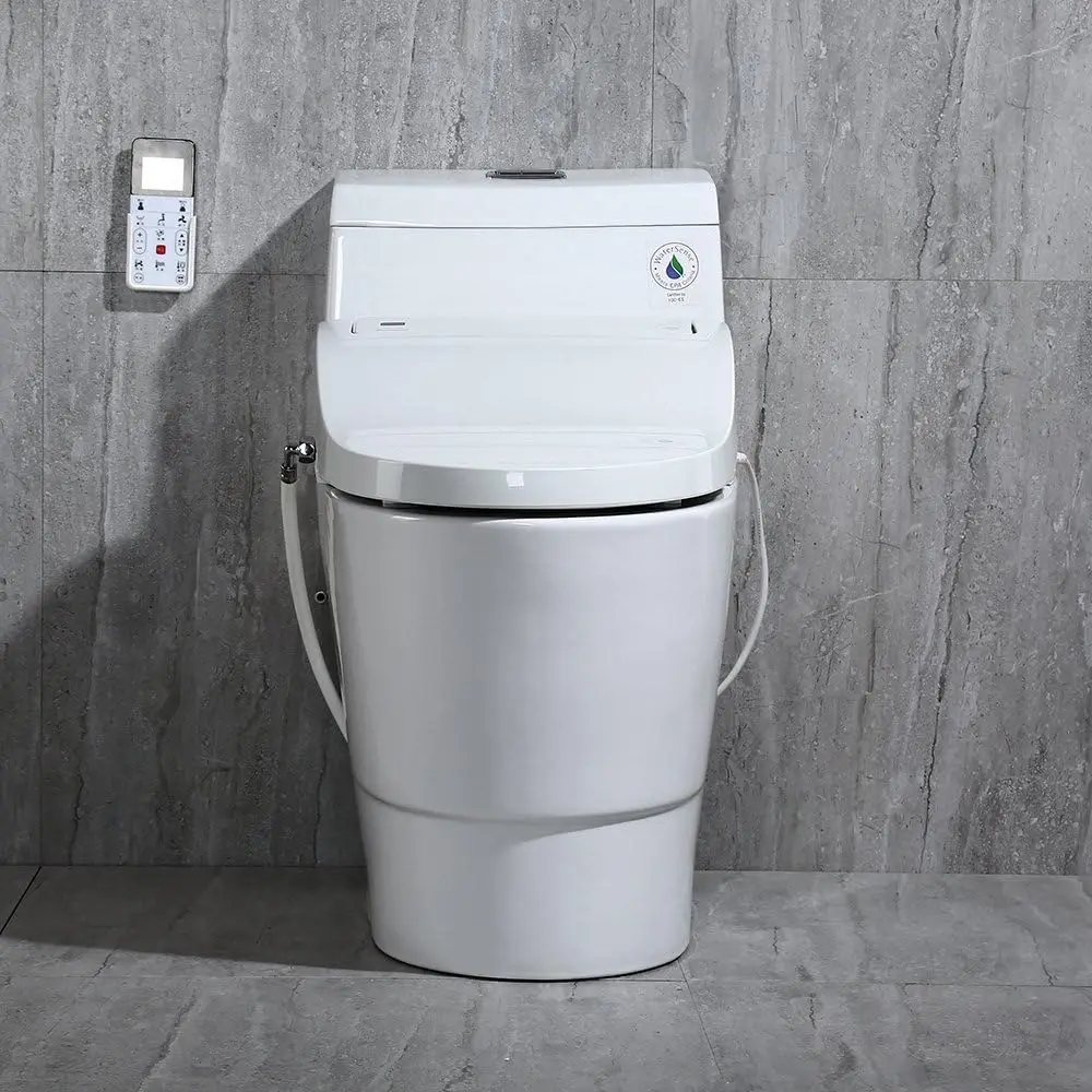 T-0008 Luxury Bidet Toilet Elongated One Piece Toilet with Advanced Bidet Seat Chair Height Smart Toilet Seat with Temperature 2