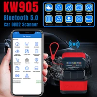 KONNWEI KW905 ELM327 V1.5 OBD2 Scanners Bluetooth 5.0 For Android/IOS ELM 327 OBD 2 Car Diagnostic tool Code Reader 2