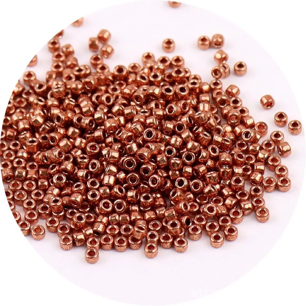 720 Piece Set of 2mm Metallic Glass Beads