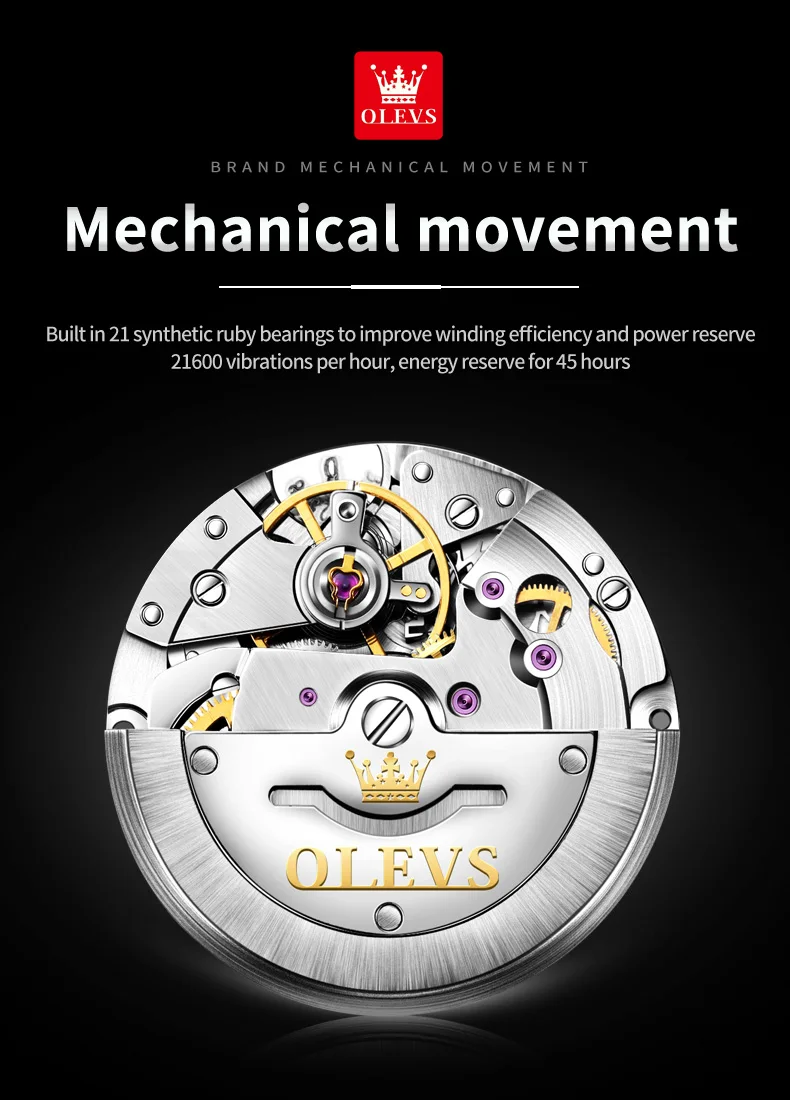 OLEVS 7019 Automatic Mechanical Watch description image 6