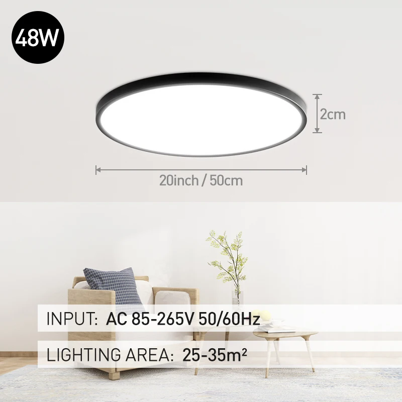 20inch Dimmable Led Ceiling Lamps Smart APP Remote Control Ultra-thin Bedroom Ceiling Lights Panel Light For Living Room Kitchen bathroom ceiling light fixtures Ceiling Lights