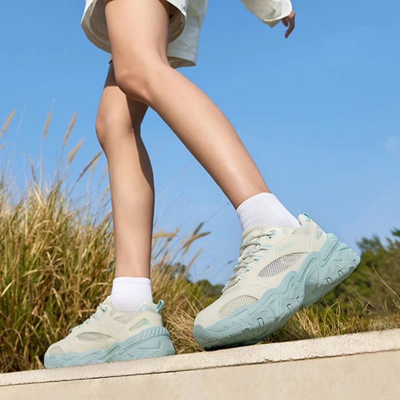 GOLDEN CAMEL Hiking Shoes Men Women Height-increase Daddy Shoes for Men Breathable Mesh Casual Sports Running Lightweight