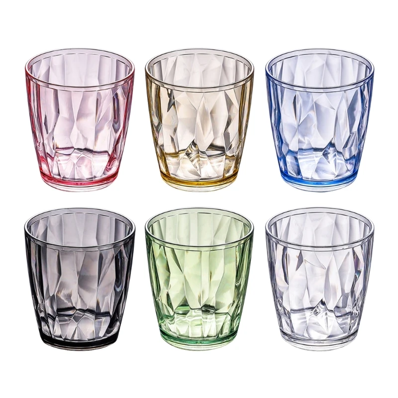 

Unbreakable Acrylic Drinking Glasses Shatterproof Water Tumblers 310ml Reusable Champagne Fruit Juice Beer Cup for Bar