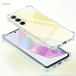 Soft Shockproof Clear Phone Case - Transparent TPU Back Cover Shell - Galaxy A35 5G