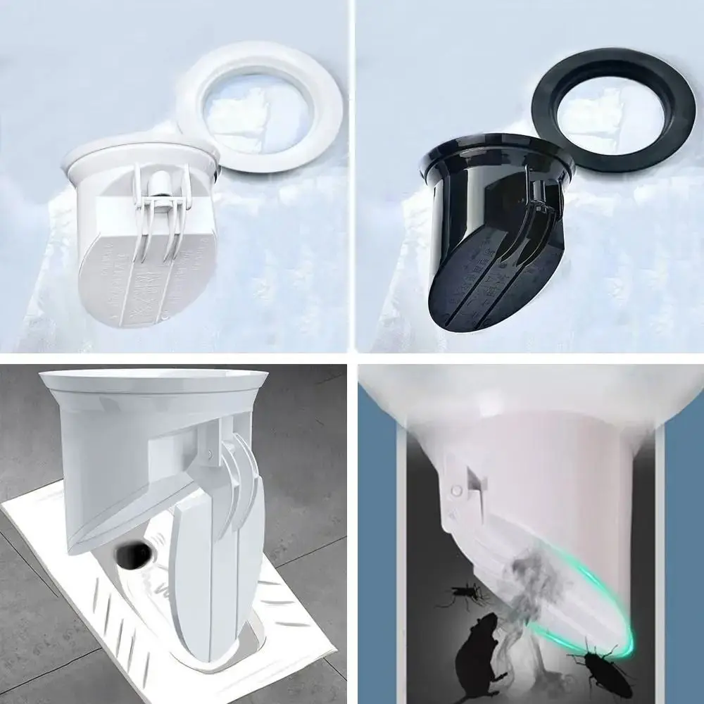 Detachable Sealing Ring Smelly Bathroom Drains Plastic Deodorization Deodorize Stopper White Prevent Sewage Overflow