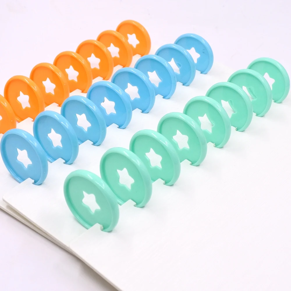 35mm Expansion Discs 30PCS Binder Rings Star Binding Discs Discbound For DIY Notebooks Planners Scrapbook