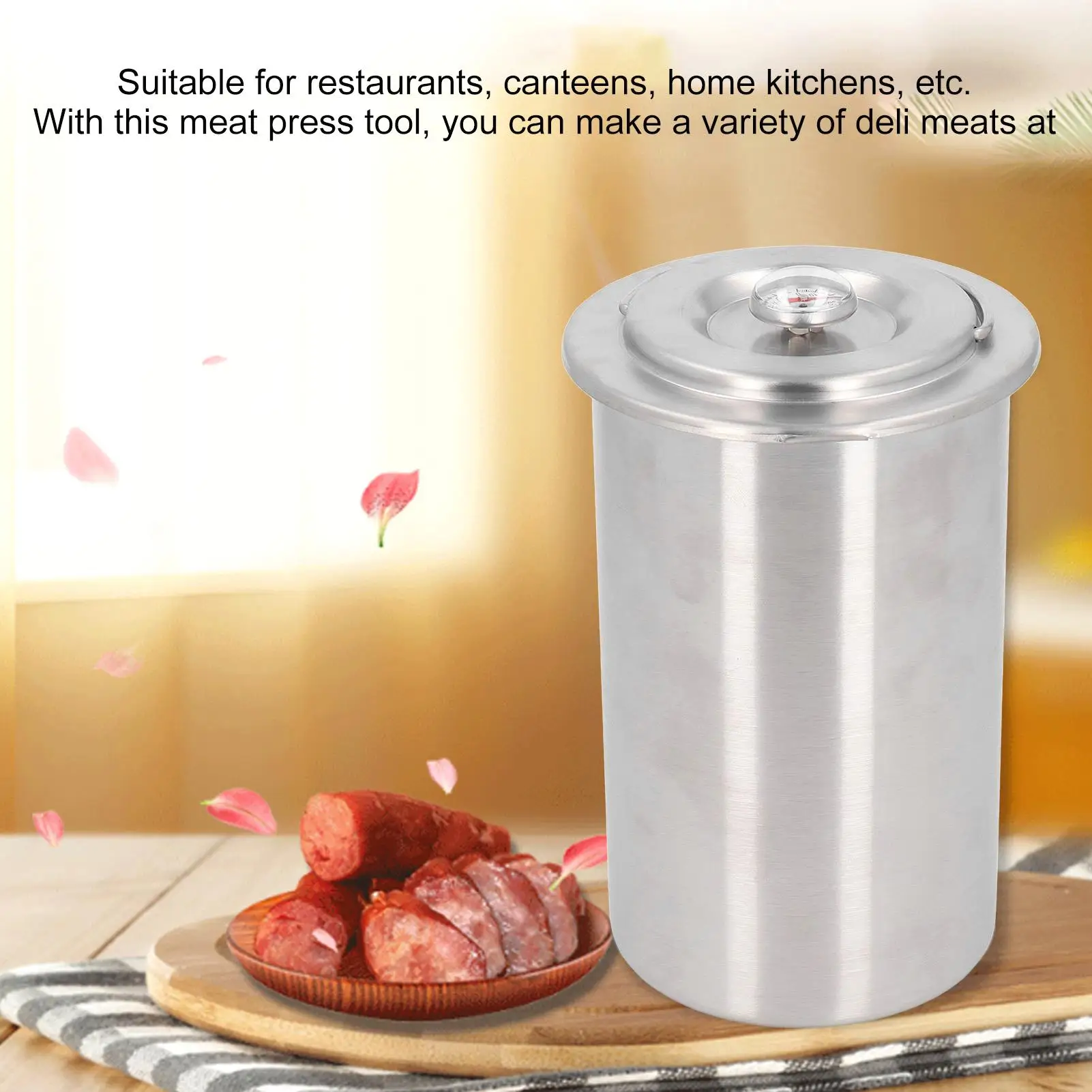 Ham Maker - Stainless Steel Meat Press for Making Healthy Homemade Deli Meat with Thermometer and Recipes