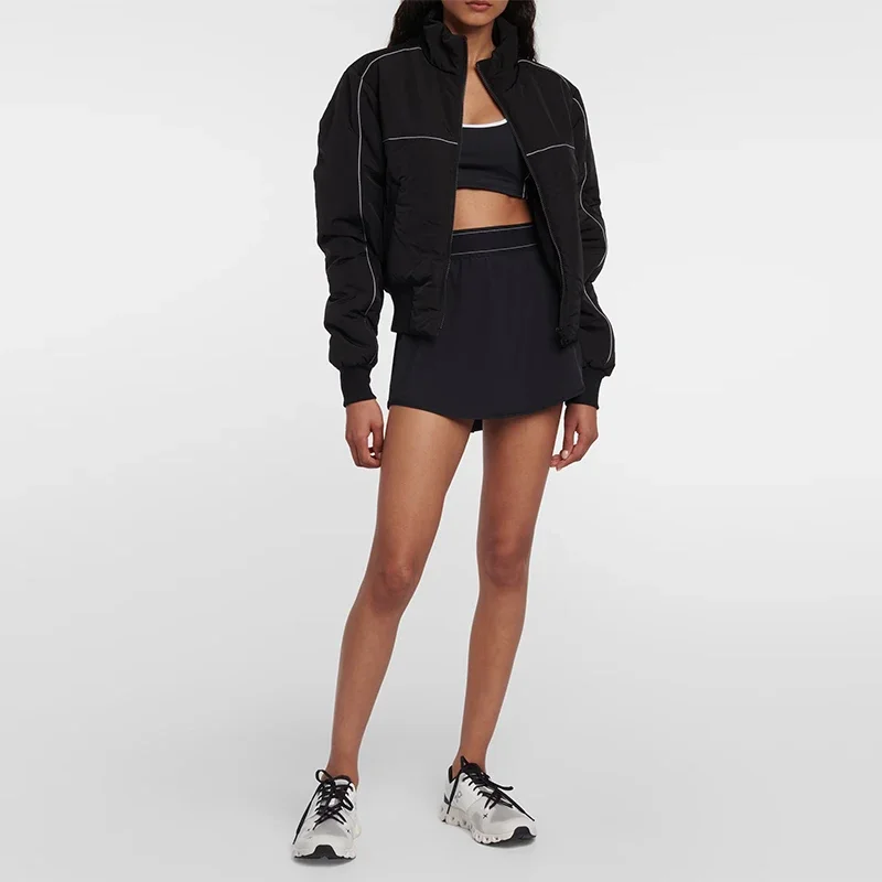 Sean Tsing&reg; Women Sport 2 Piece Sets Crop Tops + Skirts Golf Tennis Badminton Workout Athletic Traning Running Suits Clothes