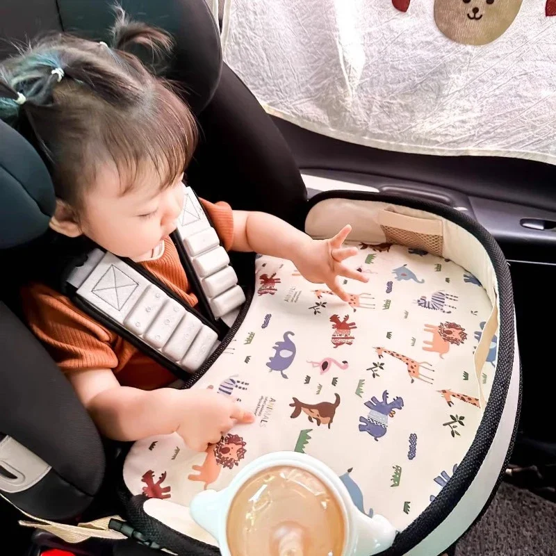 Multi-functional Practical Convenient Dinner Tray, Car Seat Tray, Child Seat Eating Baby Stroller Storage Tray