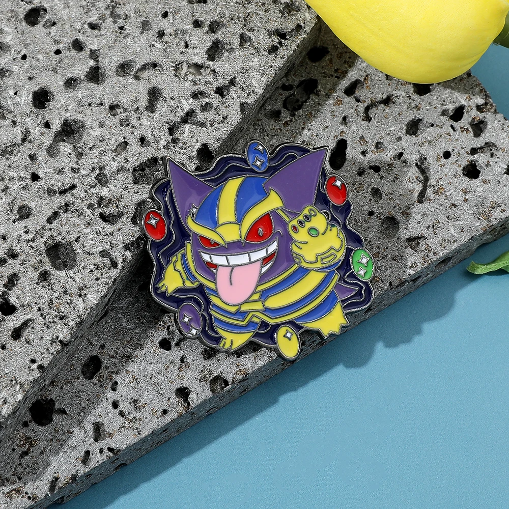 Gengar Cartoon Enamel Lapel Pin – Anime-Inspired Accessory