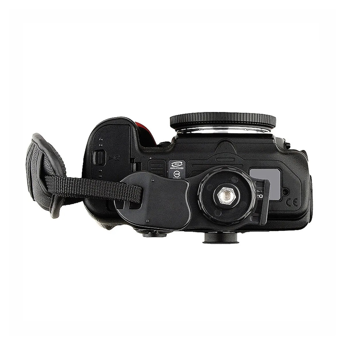 블랙 PU DSLR 카메라 핸드 그립, 조절 가능한 편안한 캠코더 촬영용 스태빌라이저, 마이크로파이버 스트랩 포함
