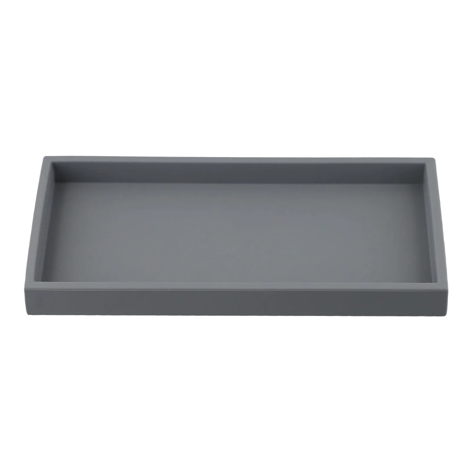 Bathroom Storage Tray Silicone Bathroom Vanity Tray Shatterproof Rectangle Soap Dispenser Storage
