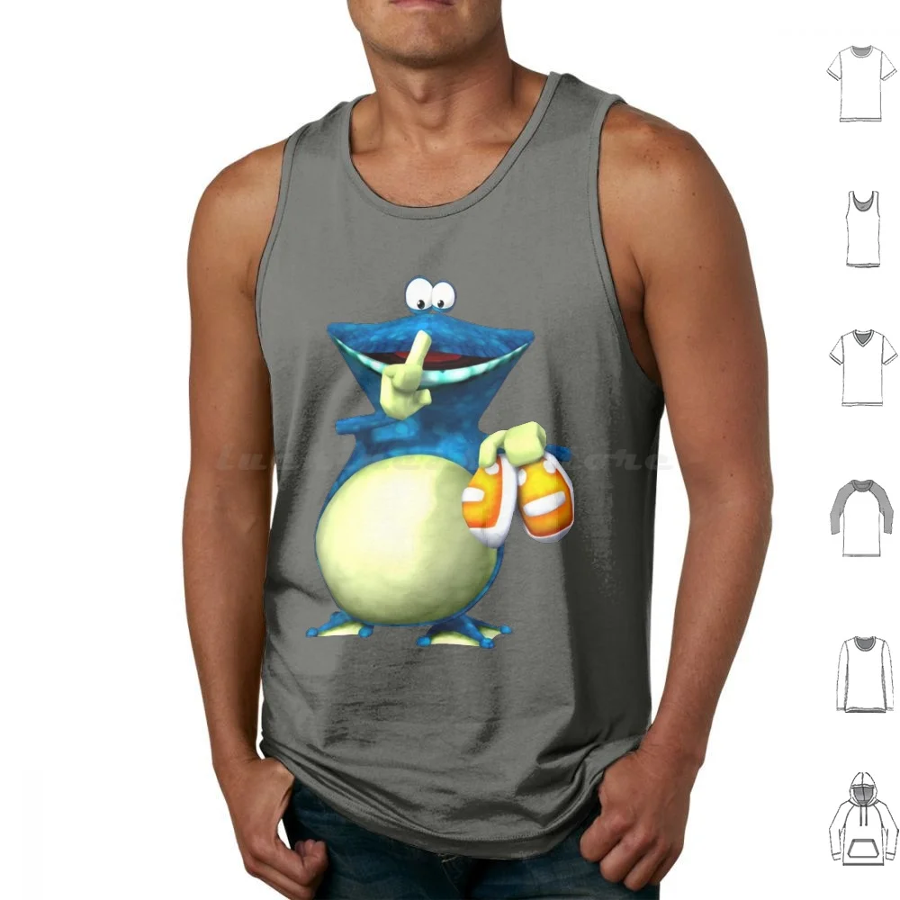 Guanti Canotte Gilet Senza Maniche Globox Rayman Ray Man Legends Origins Game Retro Classic Show Globox Shoes Gaming Gamer