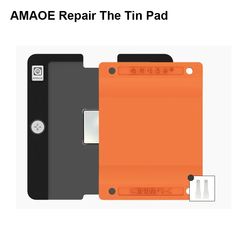AMAOE PD-C 주석 도금 실리콘 매트, 범용 IC 칩 납땜 절연 패드, 재..