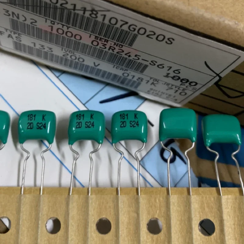 

10PCS 180PF 200V 181 Audio Film Capacitors 200V 180PF 181 P5 FAS Copper Pin