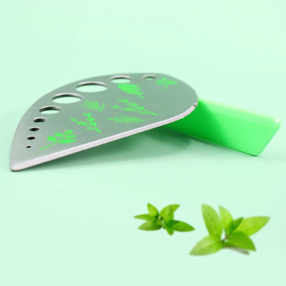 Stainless Steel Kitchen Herb Leaf Stripping Tool Metal Pealer Suit for Kale Collard Greens Thyme Basil Rosemary 9 holes Stripper