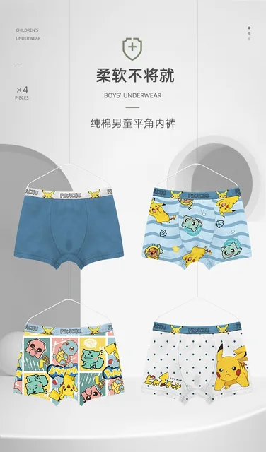 Anime Pokemon Children's Boys Underwear Pure Cotton Boys Panties