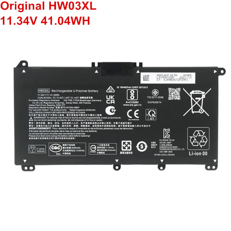 

Новый оригинальный аккумулятор для ноутбука HW03XL, для HP Pavilion 15-EH 15-EG 17-CN 17-CP
