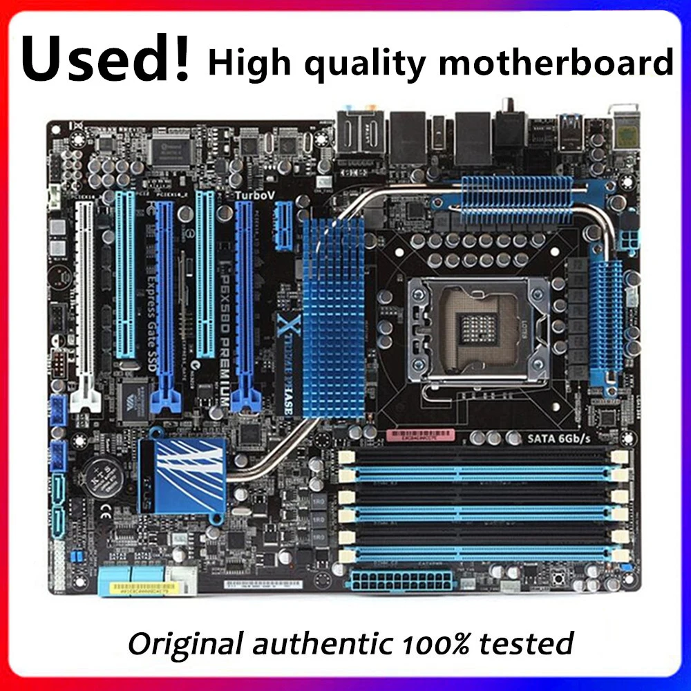 Per P6X58D Premium Usato Originale Per Intel X58 Socket Lga 1366 Ddr3 Scheda Madre Lga1366 Mainboard