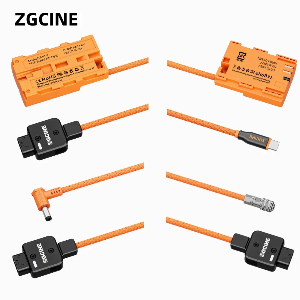 Zgcine Dt-Npf/Pd-Npf Usb-C A Npf/Usb-C Pd A Bmpcc Cavo Di Alimentazione Cavo Batteria Fittizio Cavo Intrecciato Da 60Cm