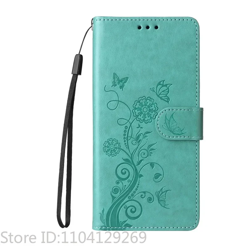 Elegant Flip Cover Leather Wallet Phone Case with Fringed Iris Design