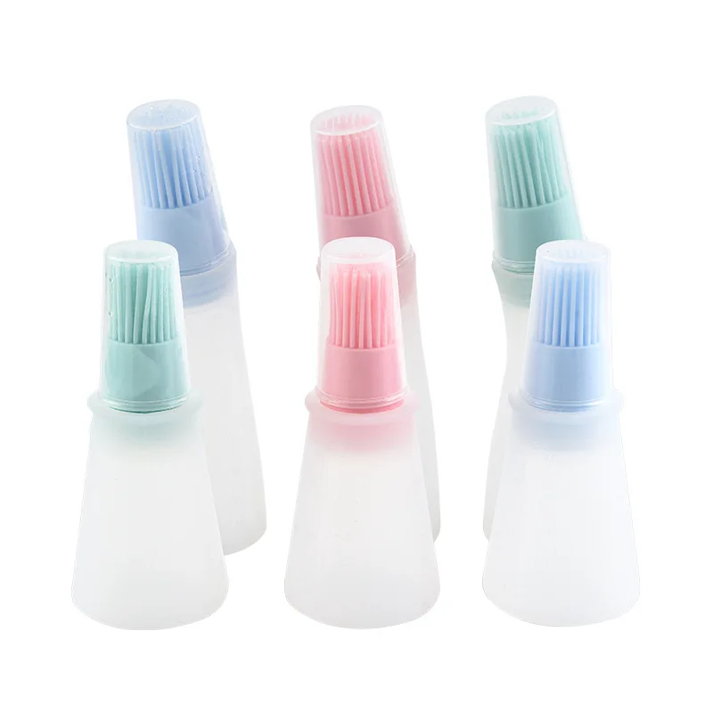 Kitchen Accessories Silicone BBQ Oil Brush Grill Tools Scale Oil Bottle Brush Baking Pancake Gadgets Dispenser 1 Pcs oil brush,silicone basting brush,oil bottle brush