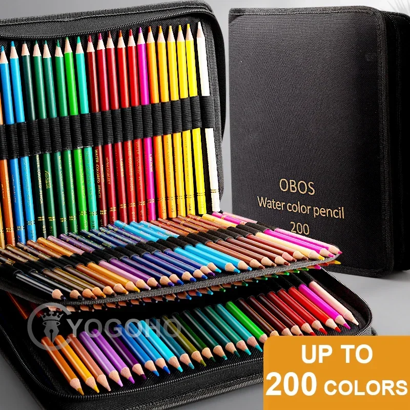 

Colour Art Colors 200/120/72/48 Drawing Bag Pencil Pencils Artist Pastel For Colored With Cloth Supplies Professional