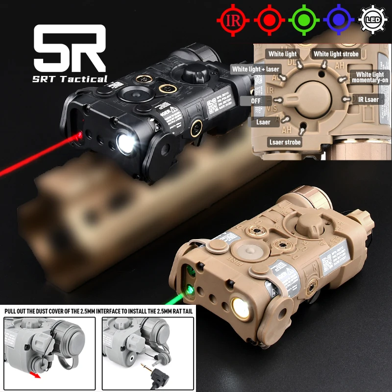 

WADSN L3 NGAL IR Laser Pointer Red Dot Blue Green Laser indicator PEQ 15 NGAL infrared Sight Weapon Aiming Airsoft Flashlight