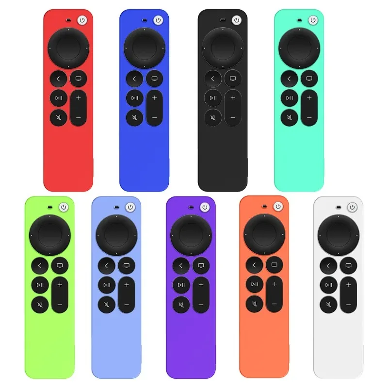 1Pc Color Hollow Cover Per Telecomando In Silicone Per Apple Tv Siri Remote 4K Remote Control Custodia Protettiva Antiscivolo Antipolvere