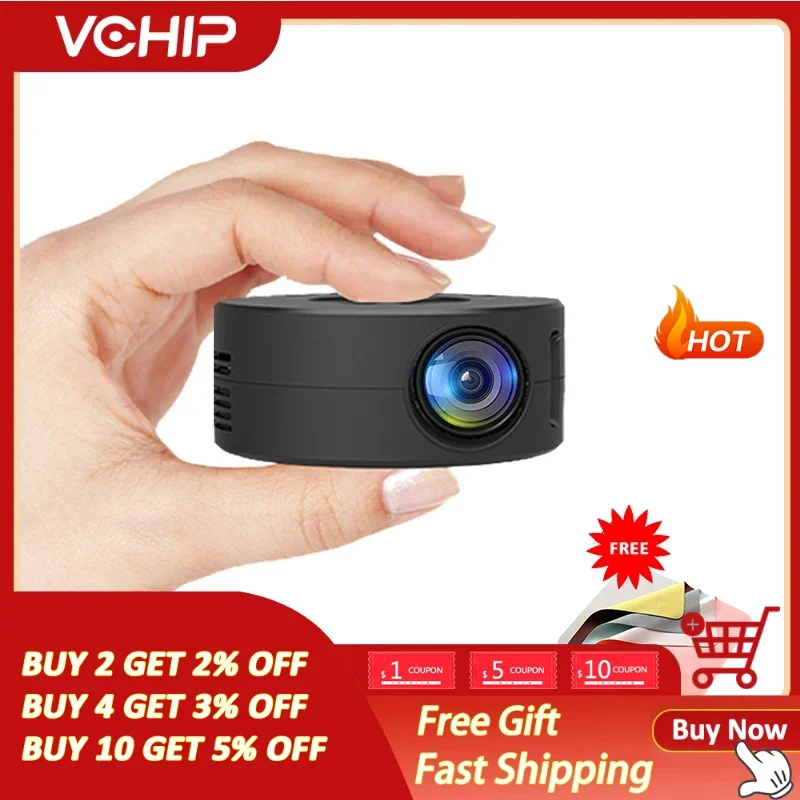 

YT200 Mini Projector LED Home Media Player Audio Portable Proyectors 320X180 Pixels Black USB Video Beamer For iPhone Android