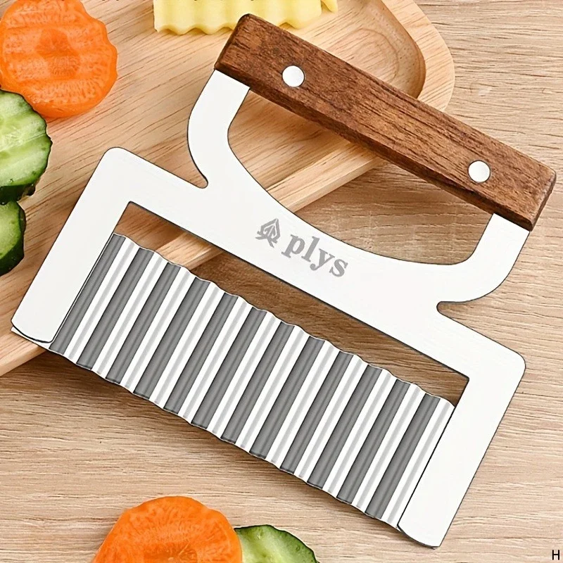 Stainless Steel Potato Peeler Multi-Purpose Wavy Knife Flower Cutting Tool with Ergonomic Design Handle Fruit Vegetable Cutter 1