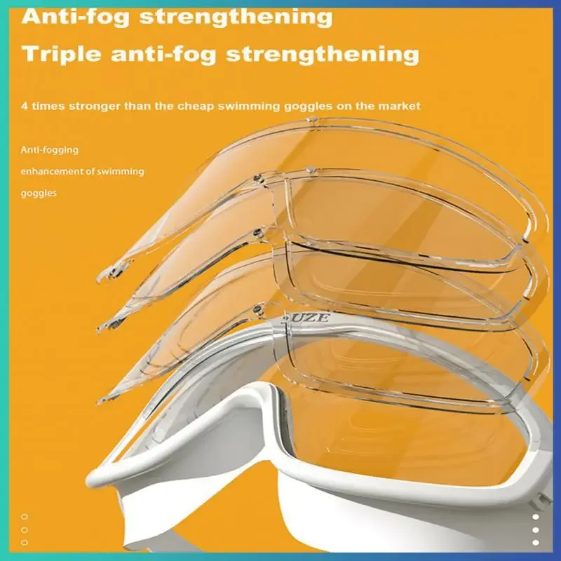 Summer Swimming Goggles Adult Anti-fog HD Large Frame Swim Eyewear UV Protection Water Sports Glasses Waterproof Glasses