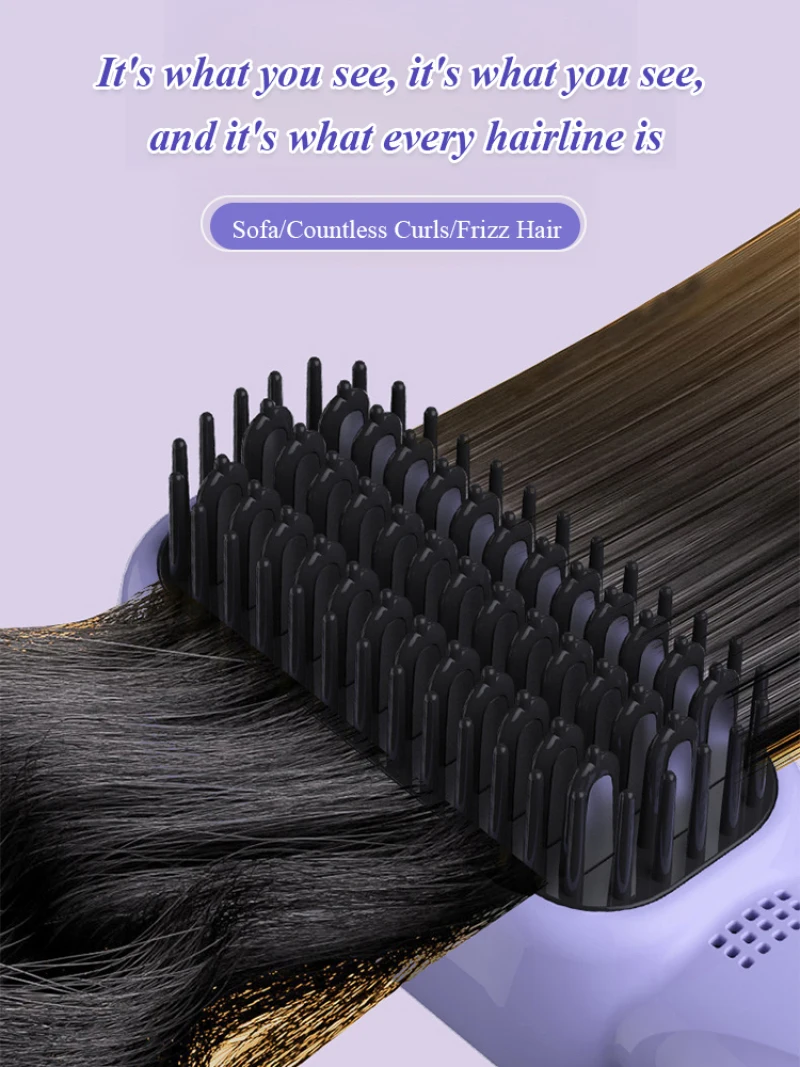 Portable wet and dry anionic comb home dorm room portable hair comb wireless charging version