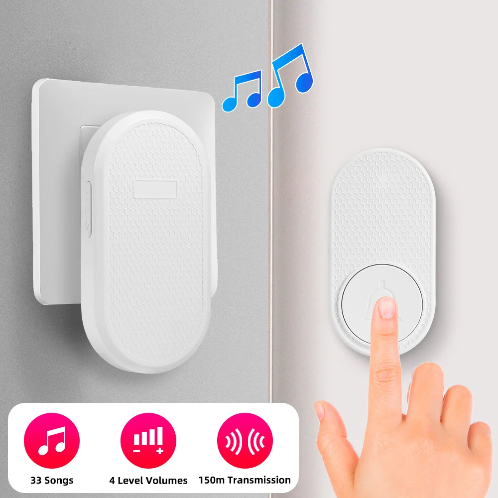 M558 Doorbell Waterproof Wireless Chime Home Doorbell Intelligent 33 ...