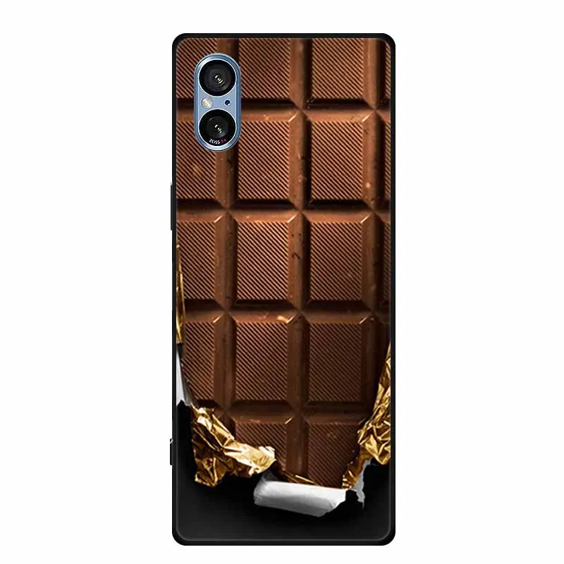 Stylish Black Silicone Soft Phone Case with Fashion Pictures
