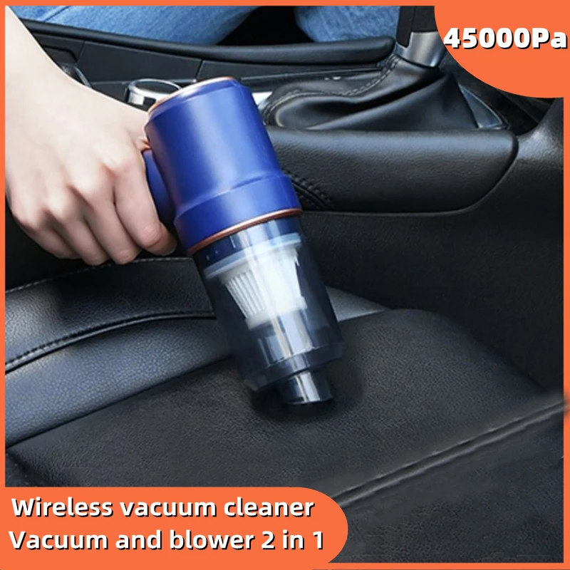 

Dust Blower Wireless Vacuum Cleaner for Home 45000Pa Large Suction LED Lights Wet and Dry Use Car Handheld Portable Cleaning