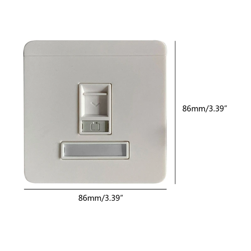 86x86mm RJ45 Network Wall Plate With Female to Female CAT6 Internet Straight Plug Outlet Connector Lan Socket Wall Plug