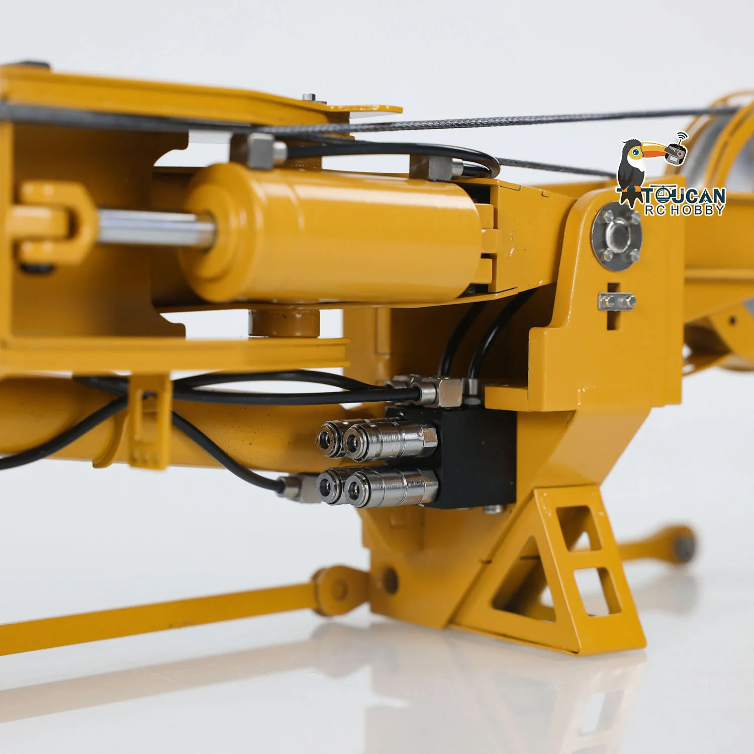 RC Superlift Toys for 1/14 Scale Remote Control Hydraulic Crane Truck Metal Y Wings Crane Eyewhale Model Upgrade Parts TH24320 5