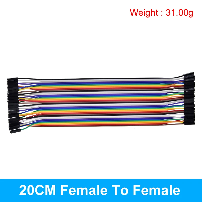 Versatile Multi-Length Jumper Wire Set - Male, Female Connectors for Electronics Prototyping