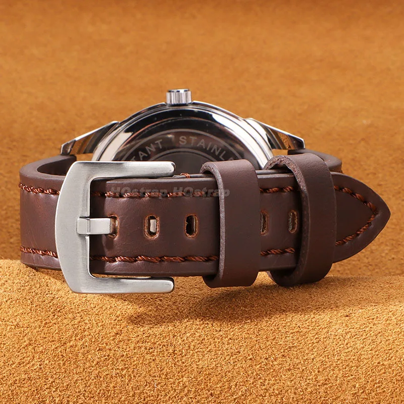 Retro Calfskin Leather Sport Quick Release Bracelet Strap - Multiple Sizes Available