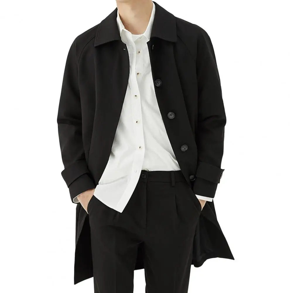 Casual Business Lapel Windbreak Jackets Men Coats Top Quality Spring Men's Trench Coat Coat Business Casual Top