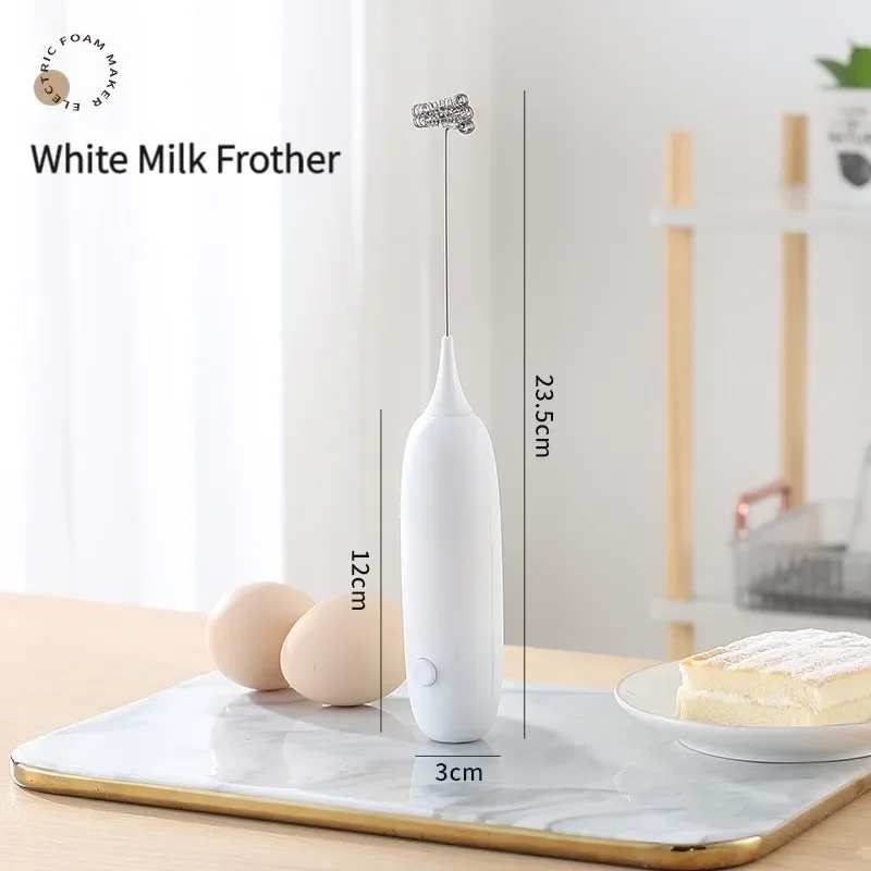 Battery Model Handheld Egg Beater Froth Mixer Kitchen Automatic Coffee Milk Foaming Mixer Kitchen Whisk Tools 1PC milk frother egg beater electric milk frother
