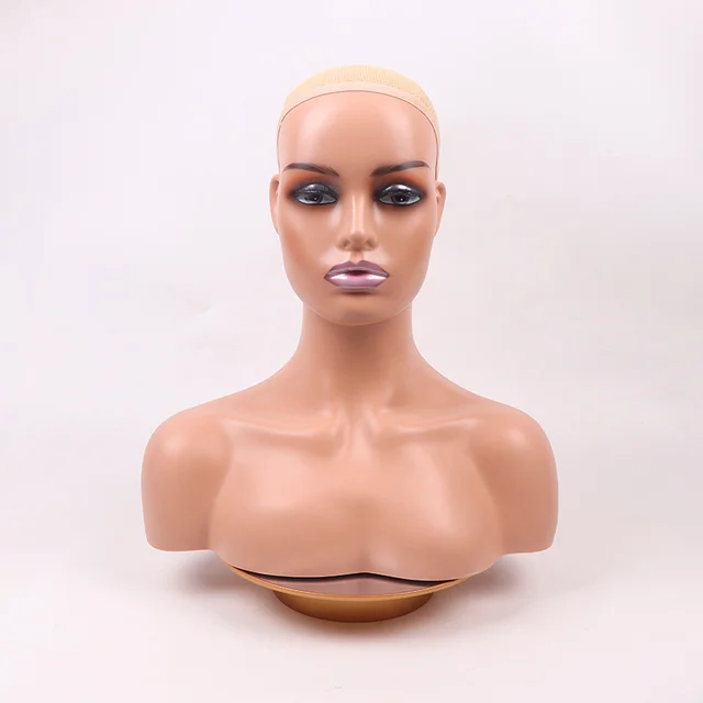 Buy Sale Display Clothes Plastic Wig Female Mannequin Head With Shoulders  from Shenzhen Modifashion Display Products Ltd, Pakistan