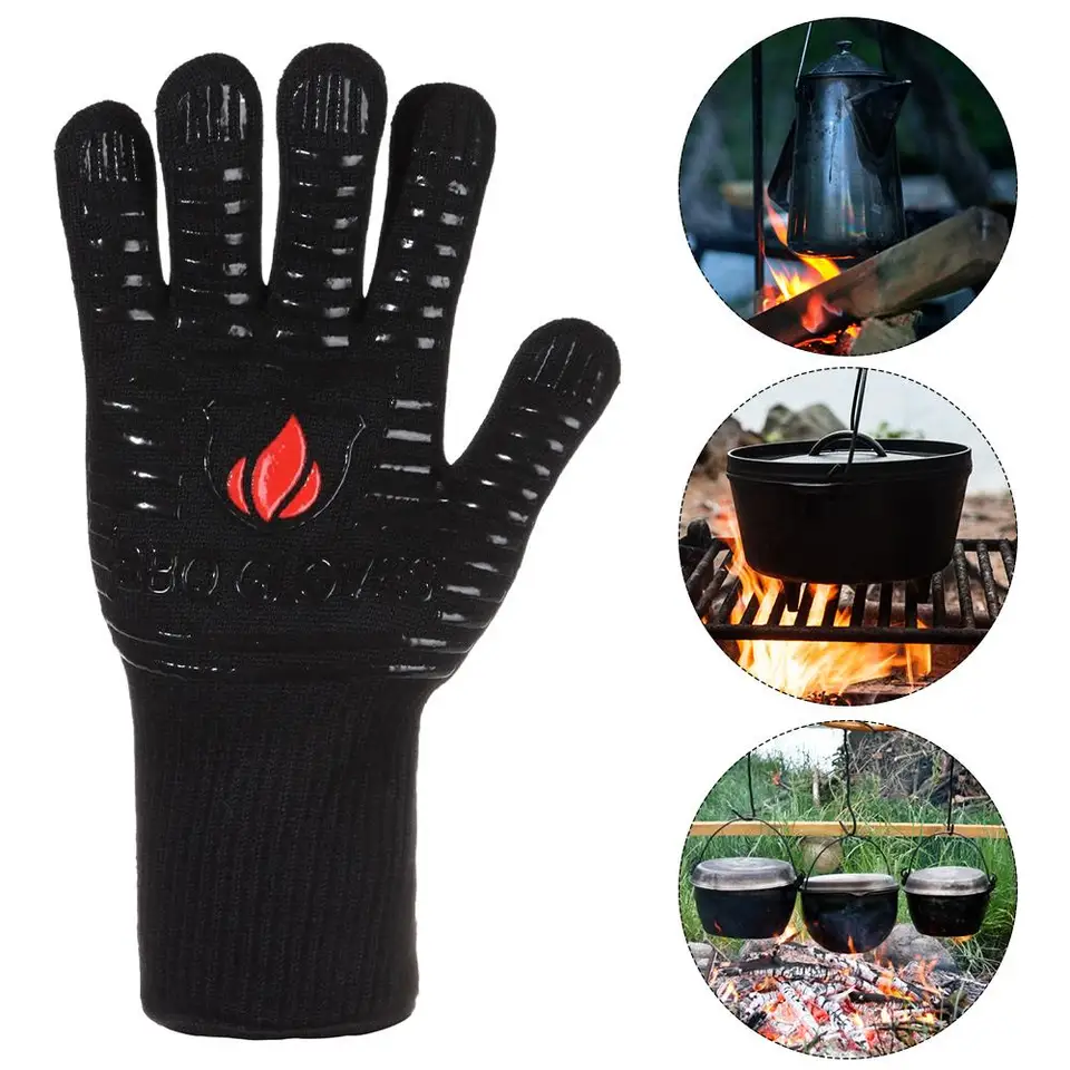 LOG BURNER FIRE HEAT PROOF RESISTANT GLOVE WOOD COAL STOVE FIREPLACE PIT