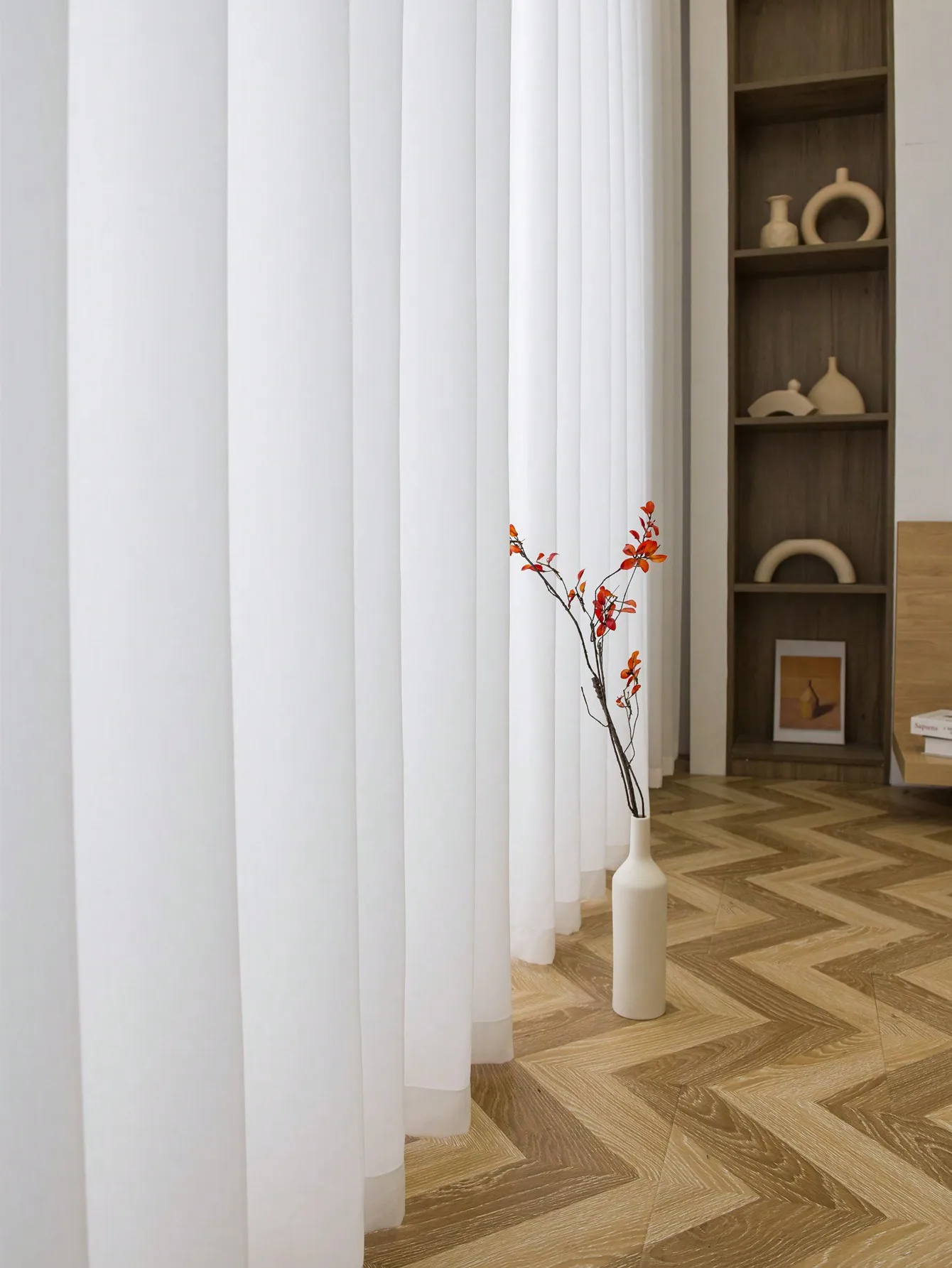 Popular Cheap Modern White Curtain Sheer with 100% Polyester Luxury Design for Bedroom Soft Light Airy Privacy Sheers for Living 2