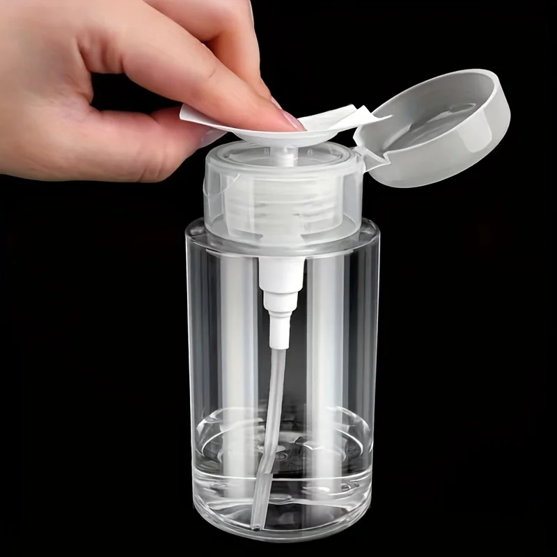 Refillable Bottles Push-type Bottling Push Down Empty Pump Dispenser Bottle for Nail Polish and Makeup Remover Bottle Packaging
