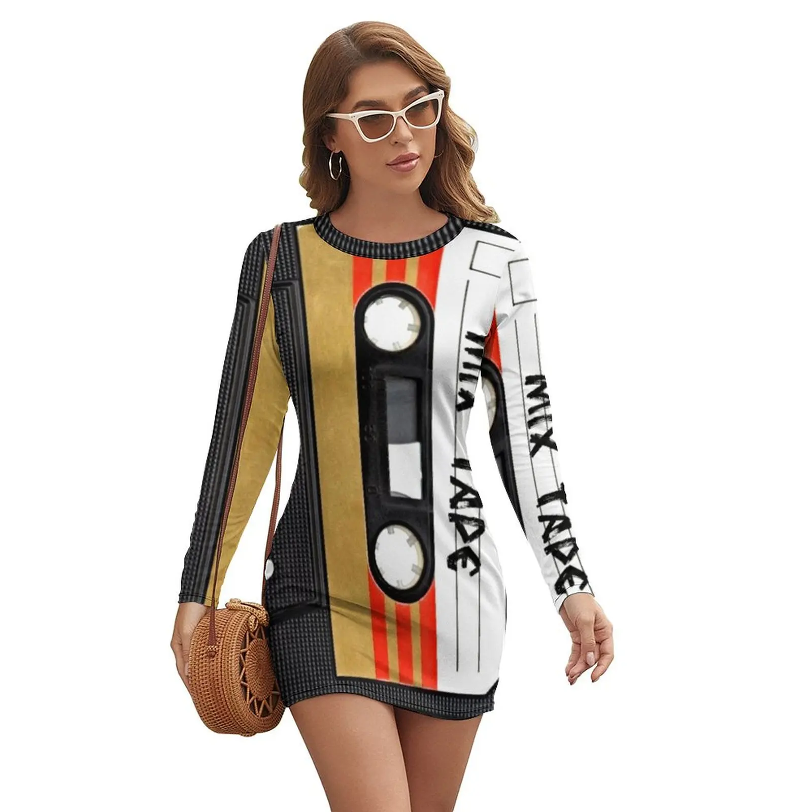 

Cassette Tape Long-sleeved Dress summer women's suit prom dress 2024