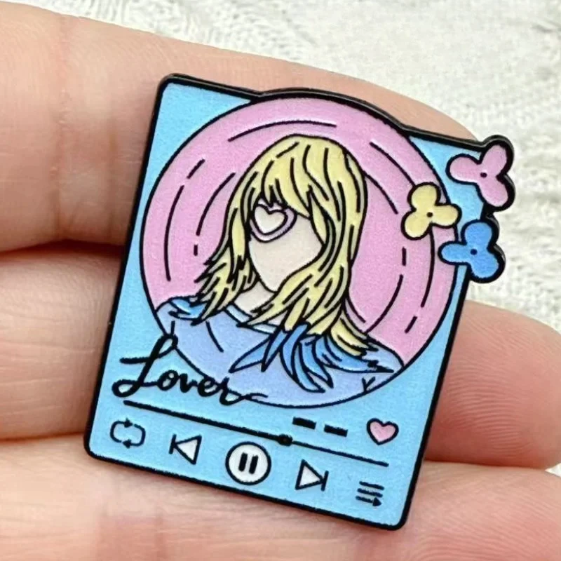 2026 Enamel Pop Singer Souvenir Brooches - Creative Music-themed Jewelry Gifts