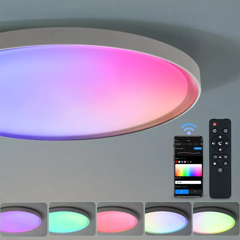 รูปสินค้า ไฟเพดานปรับแสงสีได้ พร้อมรีโมท 47W